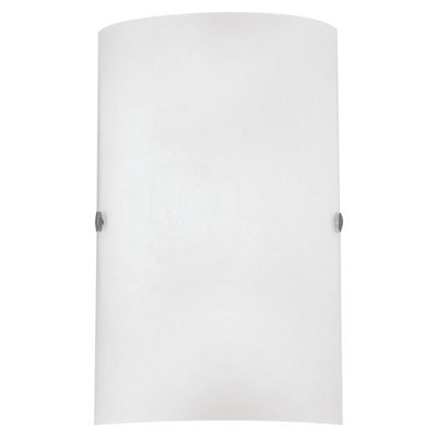 Stylish Satin Nickel Wall Light With E14 Bulb And White Glass Shade - image 1