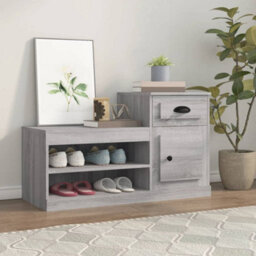 Berkfield Shoe Cabinet Grey Sonoma 100X42X60 Cm Engineered Wood - thumbnail 1