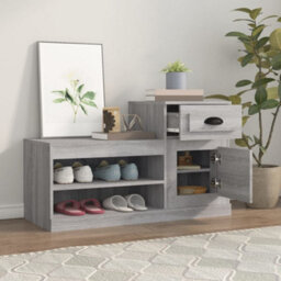 Berkfield Shoe Cabinet Grey Sonoma 100X42X60 Cm Engineered Wood - thumbnail 3