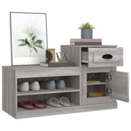 Berkfield Shoe Cabinet Grey Sonoma 100X42X60 Cm Engineered Wood - thumbnail 5