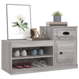 Berkfield Shoe Cabinet Grey Sonoma 100X42X60 Cm Engineered Wood - thumbnail 4