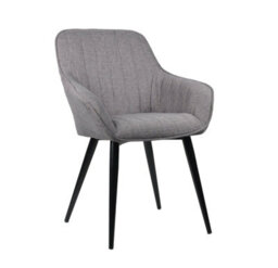 Aspect Furniture Set Of 2 Windsor Modern Accent Arm Chairs/dining Chairs,grey Fabric - thumbnail 3