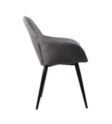Aspect Furniture Set Of 2 Windsor Modern Accent Arm Chairs/dining Chairs,grey Fabric - thumbnail 5