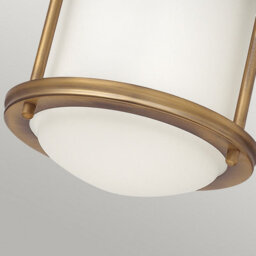 Luminosa Lighting Elstead Hinkley Hadrian 1 Light Flush Mount Brushed Bronze With Opal Glass Ip44 - thumbnail 3
