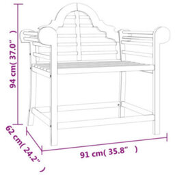 Berkfield 4 Piece Garden Lounge Set Solid Wood Teak - thumbnail 7