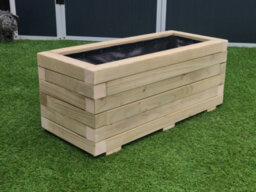 Rectangle Wooden Treated Garden Planter (Rori Range) 80Cm X 40Cm 40Cm High - thumbnail 1
