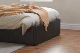 Save On Goods UK 3Ft Single Brown Faux Leather Ottoman Gas Lift Up Ottoman Storage Bed Frame. Faux Leather - thumbnail 5