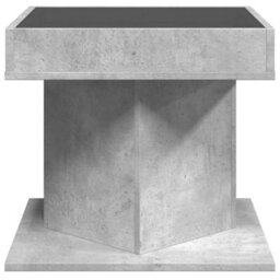 Berkfield Coffee Table With Led Concrete Grey 50X50X45 Cm Engineered Wood - thumbnail 7