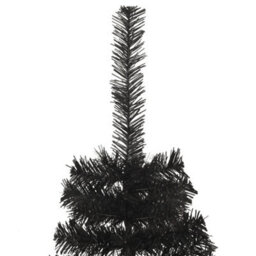 Berkfield Artificial Half Christmas Tree With Stand Black 150 Cm Pvc - thumbnail 6