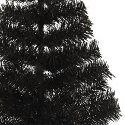 Berkfield Artificial Half Christmas Tree With Stand Black 150 Cm Pvc - thumbnail 7