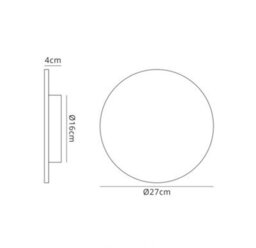 Luminosa Lighting Luminosa Fusion Wall Light 27Cm Round 16W Led 3000K, 1260Lm, Silver Paint - thumbnail 2