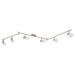 Urbn-Living Urbnliving 6 Arm Modern Ceiling Spot Light Satin Nickel Finish With Included Bulbs Lighting For Living Room,office Energy Class G - thumbnail 8
