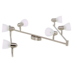 Urbn-Living Urbnliving 6 Arm Modern Ceiling Spot Light Satin Nickel Finish With Included Bulbs Lighting For Living Room,office Energy Class G - thumbnail 7