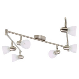 Urbn-Living Urbnliving 6 Arm Modern Ceiling Spot Light Satin Nickel Finish With Included Bulbs Lighting For Living Room,office Energy Class G - thumbnail 4