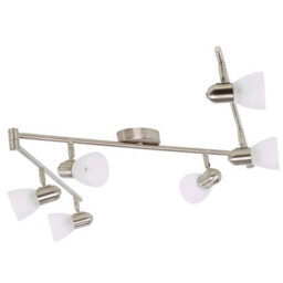 Urbn-Living Urbnliving 6 Arm Modern Ceiling Spot Light Satin Nickel Finish With Included Bulbs Lighting For Living Room,office Energy Class G - thumbnail 3