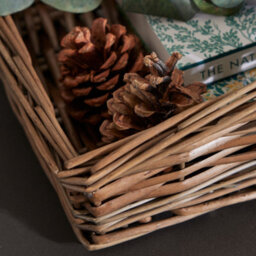 Dibor Vintage Small Slope-Sided Antique Wash Gardening Wicker Trug Basket - thumbnail 2