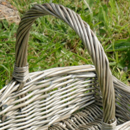 Dibor Vintage Small Slope-Sided Antique Wash Gardening Wicker Trug Basket - thumbnail 4