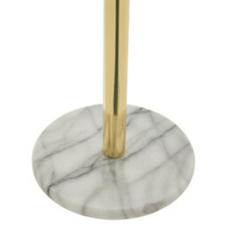 Premier Housewares Interiors By Premier Stable Light Gold Small Toilet Roll Holder With Marble Base, Design Toilet Holder, Sturdy Roll Holder - thumbnail 4