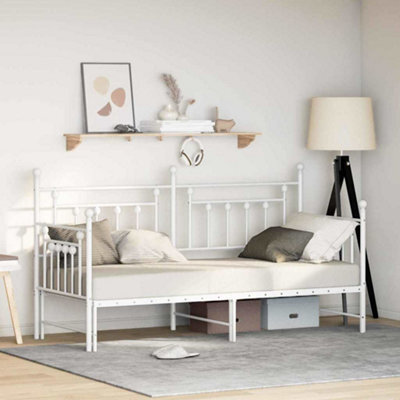 Berkfield Daybed Frame With Trundle In White - 80X200 Cm Steel - image 1