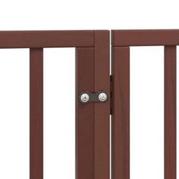 Walplus Brown Dog Gate With Door Foldable 9 Panels 450 Cm Poplar Wood - thumbnail 7