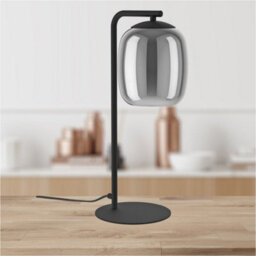 Loops Stylish Modern Black Led Table Lamp Indoor Home Decor - thumbnail 3