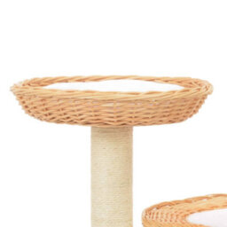 Vidaxl Cat Tree With Sisal Scratching Post Natural Willow Wood - thumbnail 3