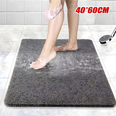 Loofah Shower Mat For Inside Shower Non-Slip Anti Mould Pvc Bath Mat Quick Dry - image 1