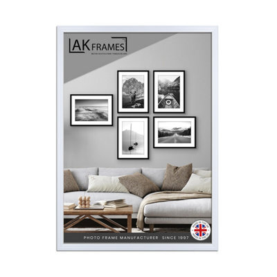 AK Frames A1 Classic White Modern Picture Frame - Poster Frame For Photos, Prints And Wall Art - Elegant Home Decor - image 1