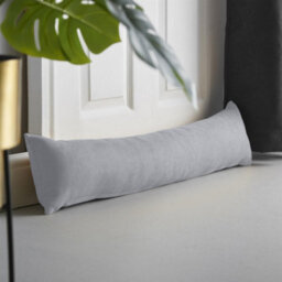 Luxury Living Velvet Chenille Draught Excluder 90Cm X 15Cm X 15Cm Silver - thumbnail 2