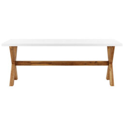 Beliani Garden Dining Set With Benches And Stools 8 Seater Olbia Concrete White - thumbnail 9