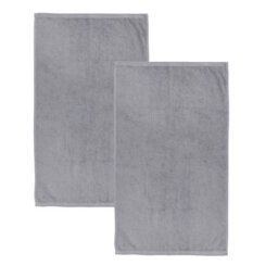 Catherine Lansfield Quick Dry Cotton 90X140 Cm Bath Sheet Pair Grey - thumbnail 3