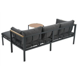 Fenchilin Garden Furniture Set L-Shaped Sofa With Coffee Table Footstool Patio Sectional Set - thumbnail 8