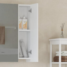 Avc Designs White Bathroom Wall Cabinet Storage Cupboard Mirror Wall Mounted With 3 Doors & Adjustable Shelves - thumbnail 8
