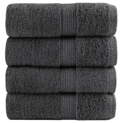 Berkfield Premium Guest Towels Solund 4Pcs Anthracite 30X50Cm 600Gsm - image 1