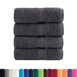 Berkfield Premium Guest Towels Solund 4Pcs Anthracite 30X50Cm 600Gsm - thumbnail 2