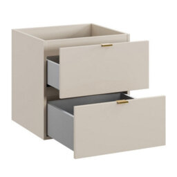 Heze Furniture Dalia 2 Drawer Bathroom Cabinet Vanity Unit 50Cm With Built-In Basin - Cashmere - thumbnail 4