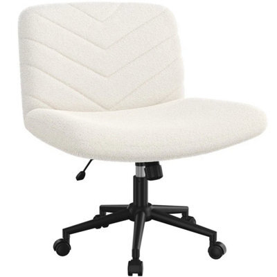 Ivory Swivel Accent Chair Ergonomic Home Office Desk Chair - image 1