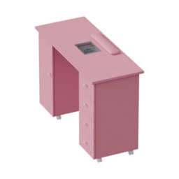 Living And Home Pink Mobile 4 Drawers Manicure Table With Built-In Dust Collector And Lockable Casters, 110Cm W X 45Cm D X 75Cm H - thumbnail 5