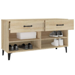 Berkfield Elegant Shoe Cabinet Sonoma Oak 102X35X55 Cm Engineered Wood - thumbnail 5