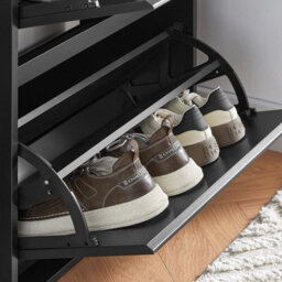 Sobuy Fsr165-H-Sch, 3 Flip-Drawers Shoe Cabinet Shoe Rack Shoe Storage Cupboard, Black,w61Xd26Xh119.5 - thumbnail 6