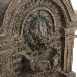 Large Lion Stone Pillar Solar Powered Water Feature Outdoor Garden Fountain 62Cm - thumbnail 3