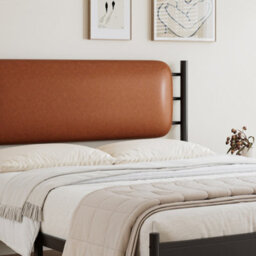 Abrihome Metal Bed, 4Ft6 Double Bed 135X190Cm, With A Pu-Upholstered Headboard, Youth Bed, For Adults & Teenagers, Black - thumbnail 7