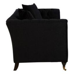 Orsina 3 Seat Button Tufted Onyx Sofa,settee With Wooden Legs,chesterfield Sofa With Matching Cushions,lounge Sofa - thumbnail 3