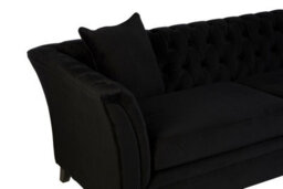 Orsina 3 Seat Button Tufted Onyx Sofa,settee With Wooden Legs,chesterfield Sofa With Matching Cushions,lounge Sofa - thumbnail 5