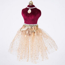 Shatchi Gold Ballerina 15Cm - Christmas Hanging Decoration - thumbnail 3
