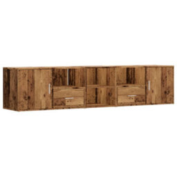 Berkfield Corner Cabinet Old Wood 200X40X45 Cm Engineered Wood - thumbnail 2