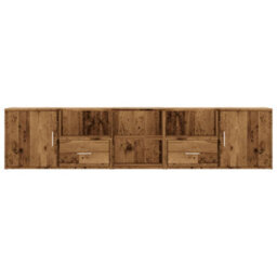 Berkfield Corner Cabinet Old Wood 200X40X45 Cm Engineered Wood - thumbnail 4