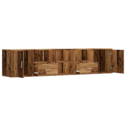 Berkfield Corner Cabinet Old Wood 200X40X45 Cm Engineered Wood - thumbnail 8