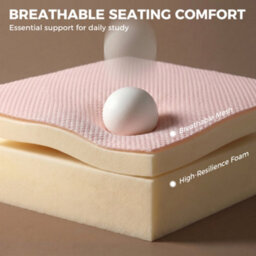 Homcom Armless Office Chair With Mesh Back, Pink - thumbnail 5