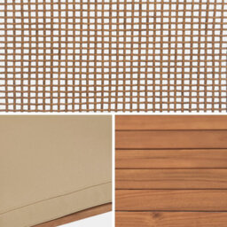Sweeek - Acacia Wood And Cane Garden Set 4 Seats Bohémia Natural 117X64X74 Cm - thumbnail 7